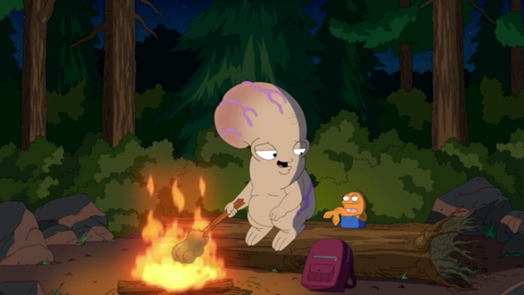 American Dad S17E5 Klaus And Rogu In Thank God For Loose Rocks: An American Dad! Adventure