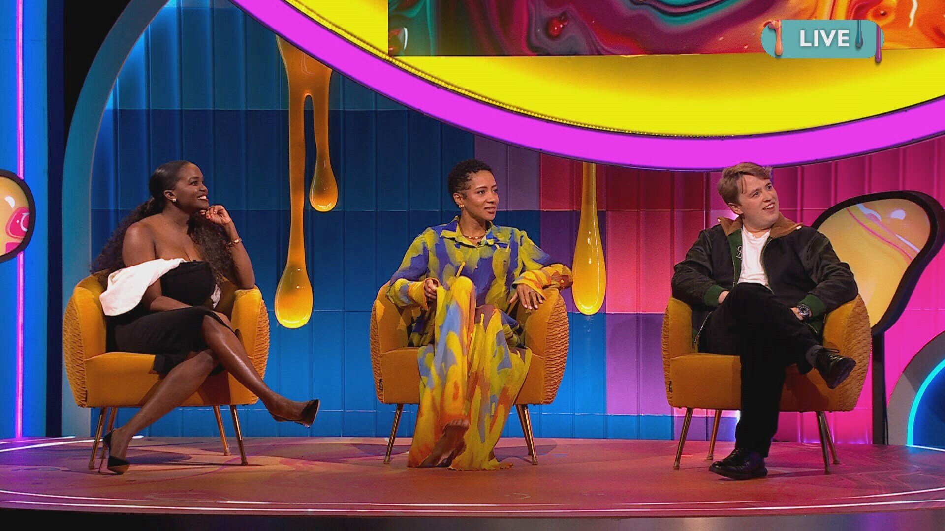 Big Brother: Late & Live S2E9 Oti Mabuse, Yamin Evans, Henry Southan