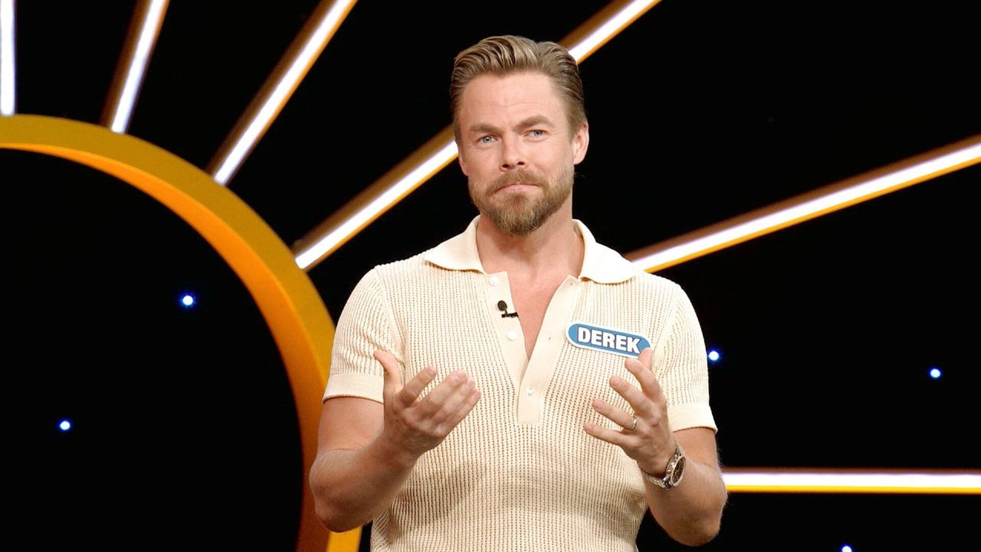 Celebrity Wheel of Fortune S6E1 Jenna Johnson Chmerkovskiy, Derek Hough and Bruno Tonioli