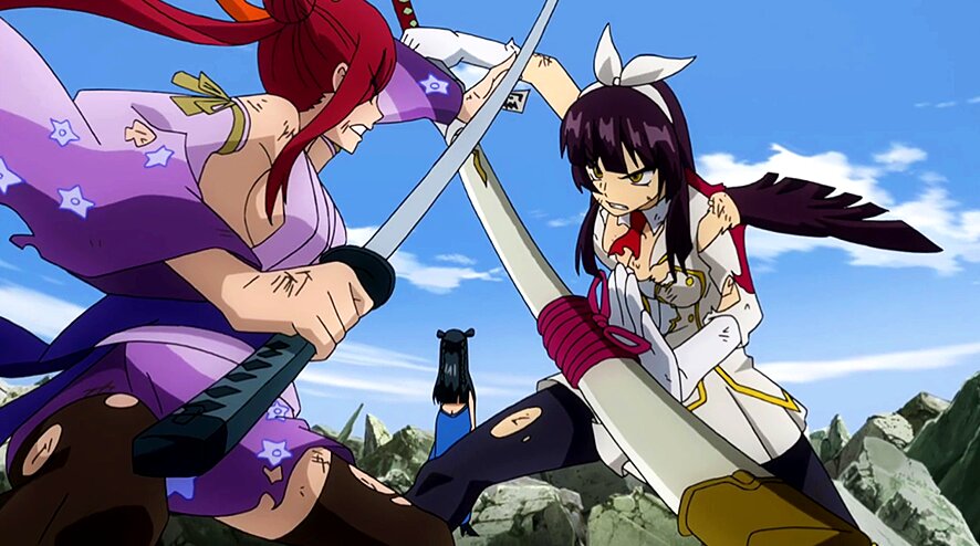 Fairy Tail S5E10 Erza vs. Kagura