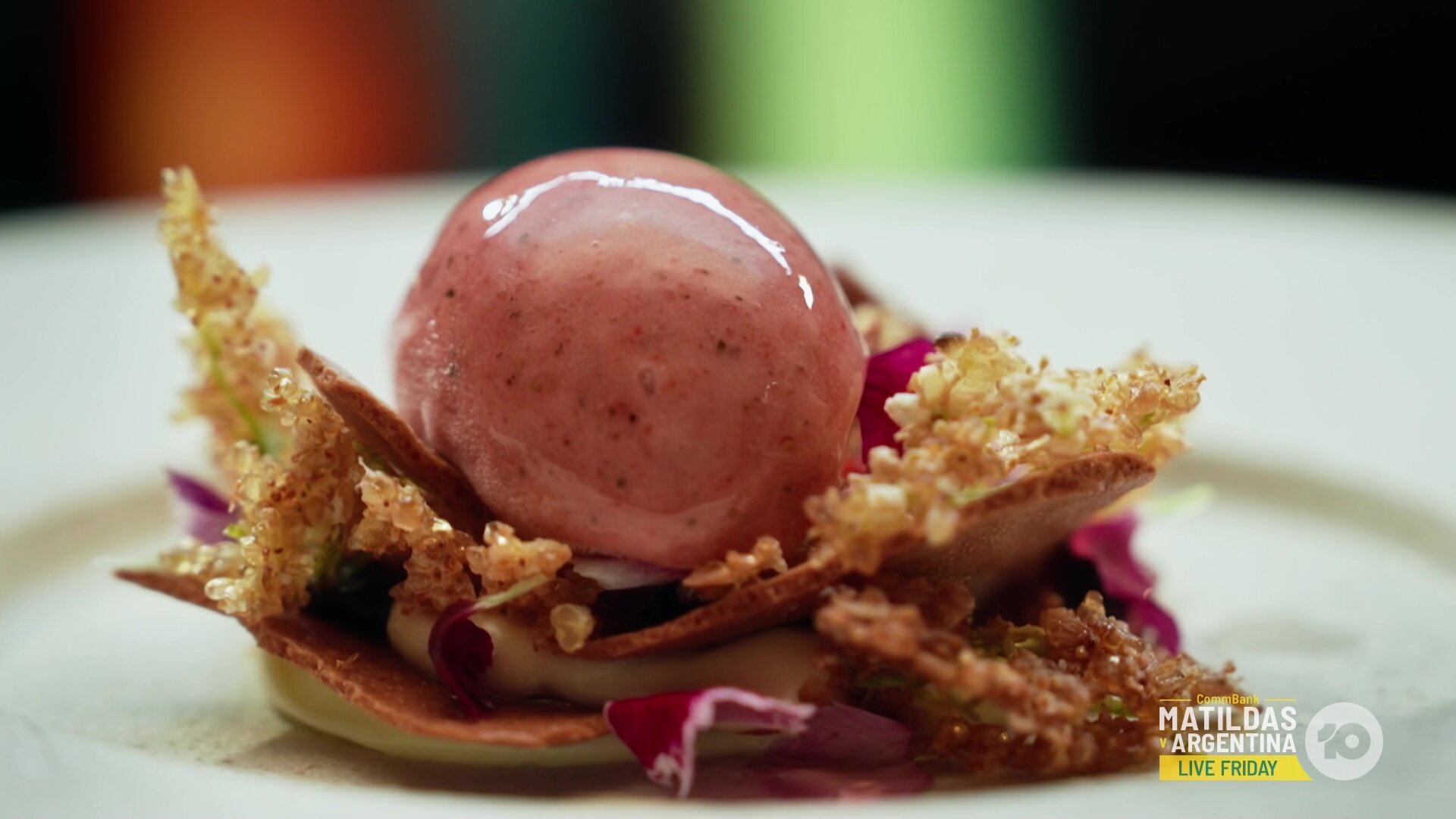 MasterChef Australia S17E18 Pressure Test: Blayne Bertoncello's Variations of Sourdough and Strawberry with Elderflower and Bals